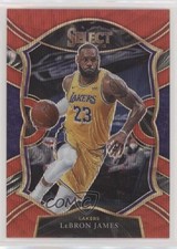 2020-21 Panini Select Concourse Red Wave Prizm LeBron James #23 hs9