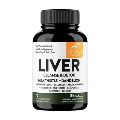 Sandhu's Liver Cleanse Detox, Repair & Support Supplement, 70 Kapseln