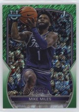 2022-23 Bowman U Chrome Green Shimmer Refractor 18/99 Mike Miles Jr #88 0c6