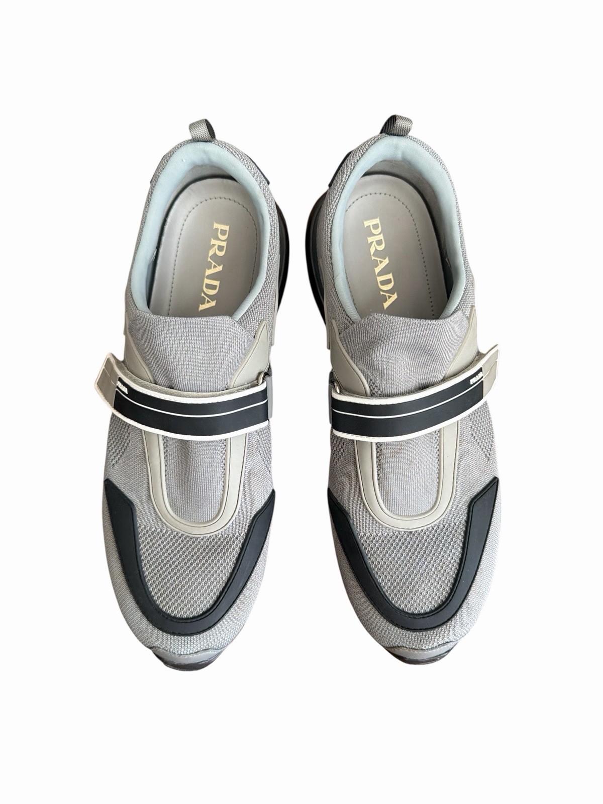 PRADA Black Gray Low Top Cloudbust Shoes Men’s Size 12 20G 064 Easy Closure thumbnail 4