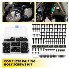 195PC Complete Motorcycle Fairing Bolts Kit Panel Speed Clip Fastener Screw Set