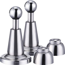 2 Pack Magnetic Door Stopper Soft-Catch Stainless Steel Magnetic Door