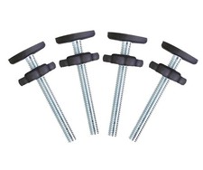 4 Pack Baby Gate Replacement Parts Threaded Spindle Rod 90MM, A Black
