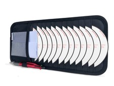 Fancy Mobility Cd Case Holder For Car - Sun Visor Organizer For 12 Cdsdvds...