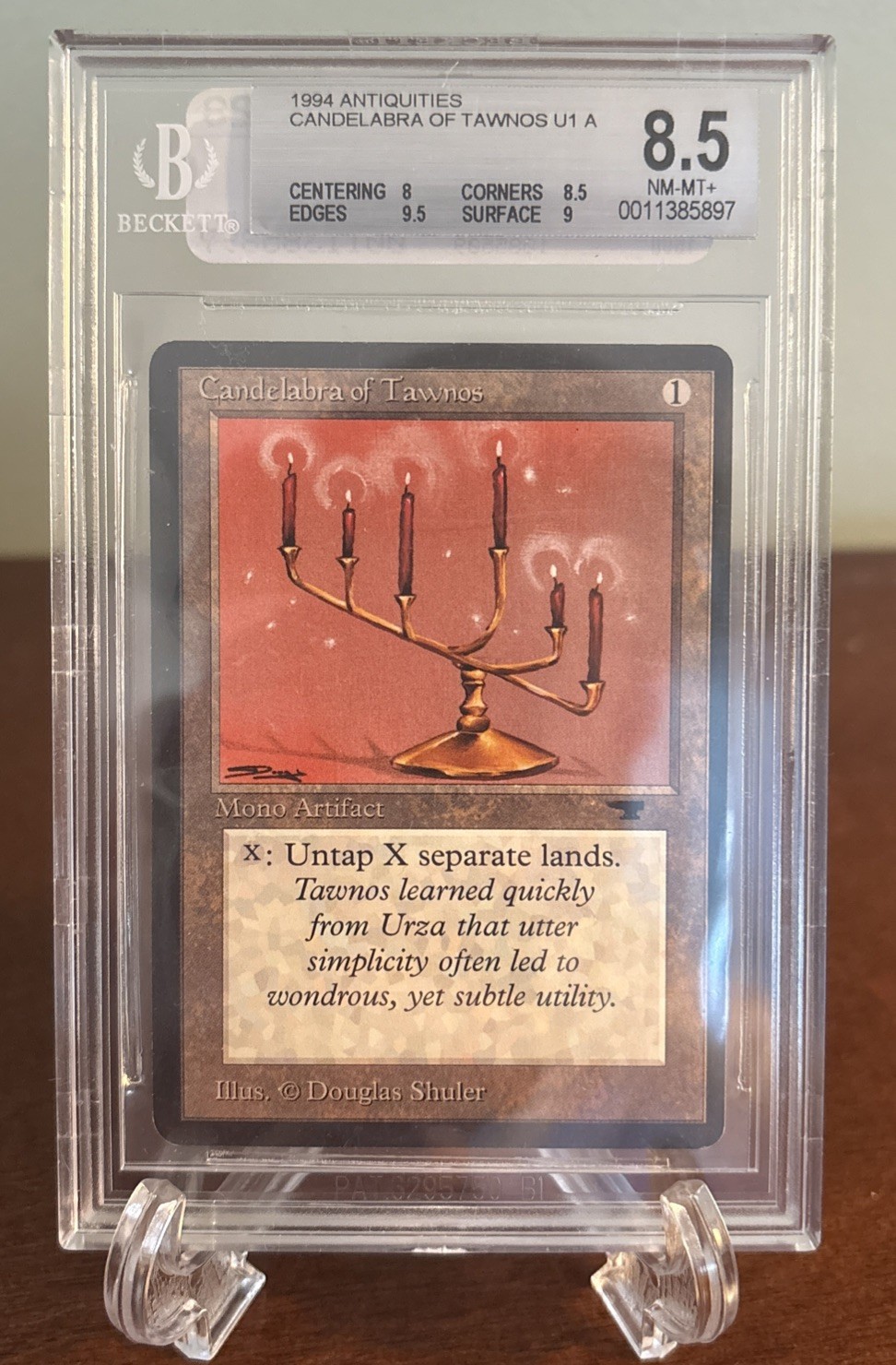 MTG Candelabra of Tawnos  Antiquities Beckett 8.5 Magic The Gathering NM