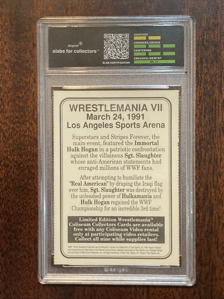 1993 WWF Coliseum Video WrestleMania VII 7 Hulk Hogan Sgt Slaughter Wrestling - Image 2 of 2