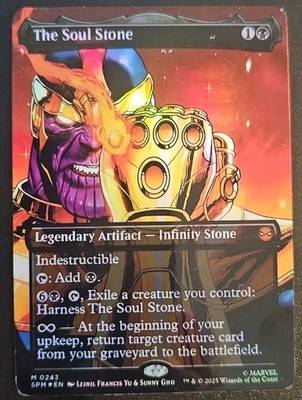The Soul Stone (Borderless) Marvel's Spider-Man Foil Playtest Card