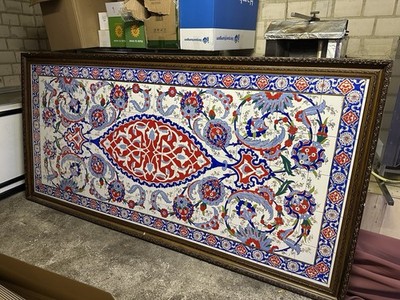 Großes handgefertigtes Fliesen-Wandbild  Iznik-Stil , 255 × 155 cm, 1998