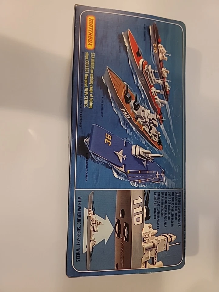 VINTAGE MATCHBOX SEAKINGS BATTLESHIP K-303 LESNEY ENGLAND 1976 BOAT DIECAST SHIP - Image 3 of 4