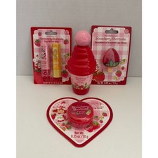 Strawberry Shortcake Lip Gloss Set of 4 NEW Red Pink Y2K Beauty Collectible