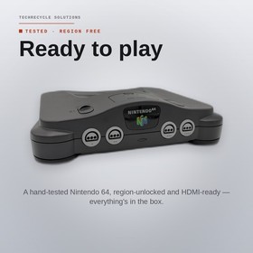 Nintendo 64 Console N64 Region Free HDMI Bundle 2 Controllers Tested Works US