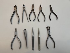 Lotto 10 Pinze Orologiaio Vintage (Swiss/German/Swedish)BELZER, BOLEY, LINDSTROM