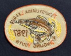 Embroidered Patch Pennsylvania League of Angling Youth Walleye Fish 1987 Fishing — photo 2
