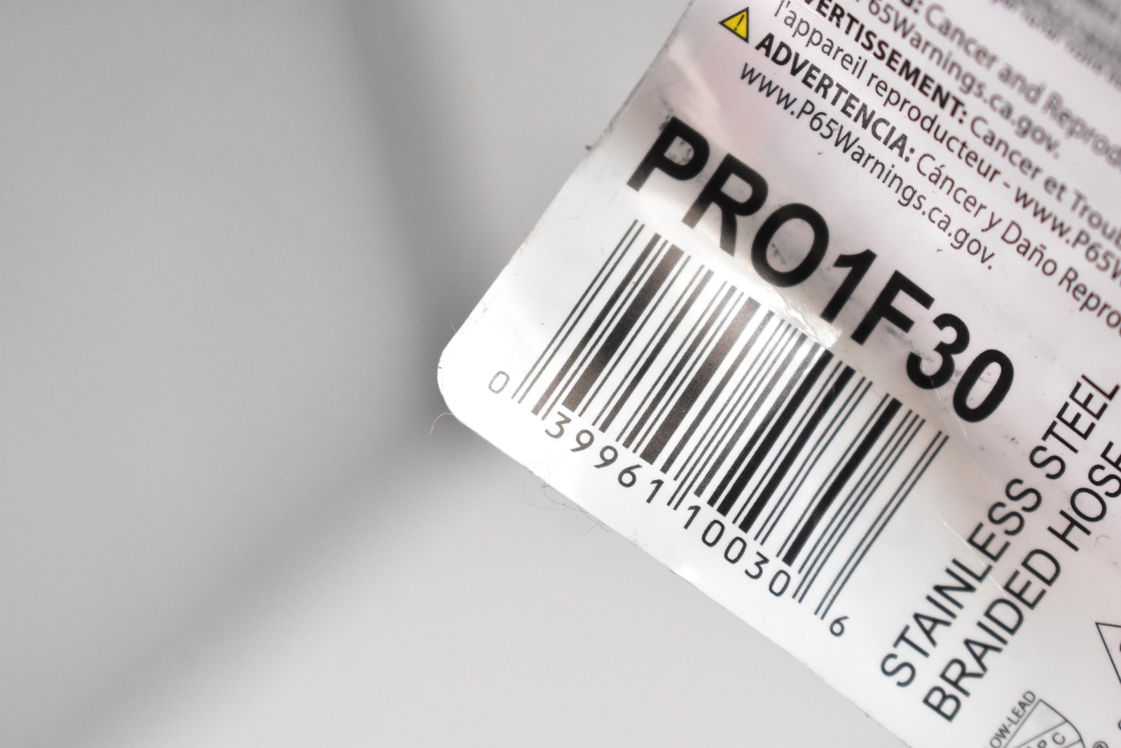 Fluidmaster Pro Series Faucet Supply Hose 30in 1/2 FIP X 3/8 Comp PRO1F30