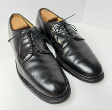 Allen Edmonds Warton Black Leather Derby Dress Shoes Round Toe US 12 D 1401