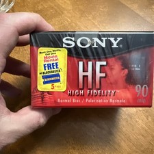 5 Sony HF 90 Minute BLANK Audio Cassette Tapes High Fidelity NEW SEALED