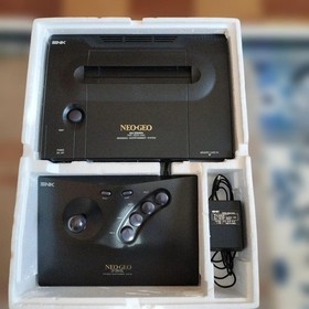 SNK Neo Geo AES NEO-0 Console Complete Set Black Tested Used With Box & Software