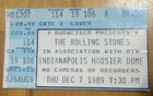 1989 The Rolling Stones Hoosier Dome Concert Ticket Stub Indianapolis Indiana 2 — photo 1