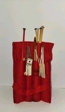 Vintage Lot Knitting Needles & Crochet Hooks w/Case Wood - Metal - Plastic