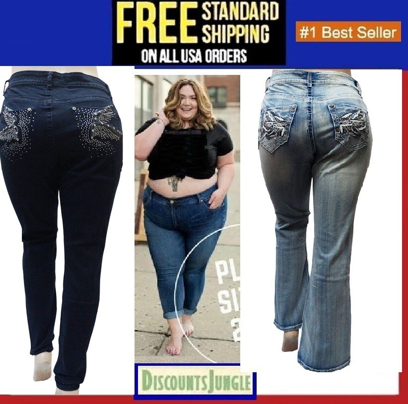 JD WOMENS Super PLUS SIZE Bootcut /SKINNY Stretch DENIM JEANS size