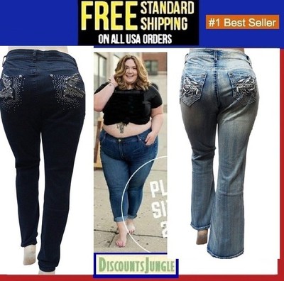 JD WOMENS Super PLUS SIZE Bootcut /SKINNY Stretch DENIM