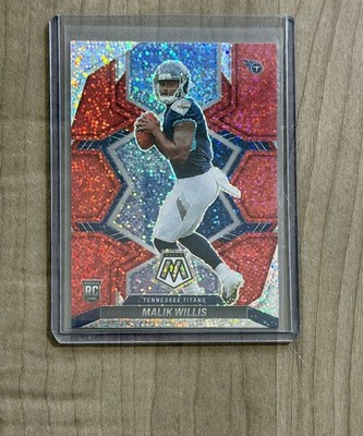 2022 Panini Mosaic Malik Willis rookie #302 Red Sparkle Prizm (RC) rare 