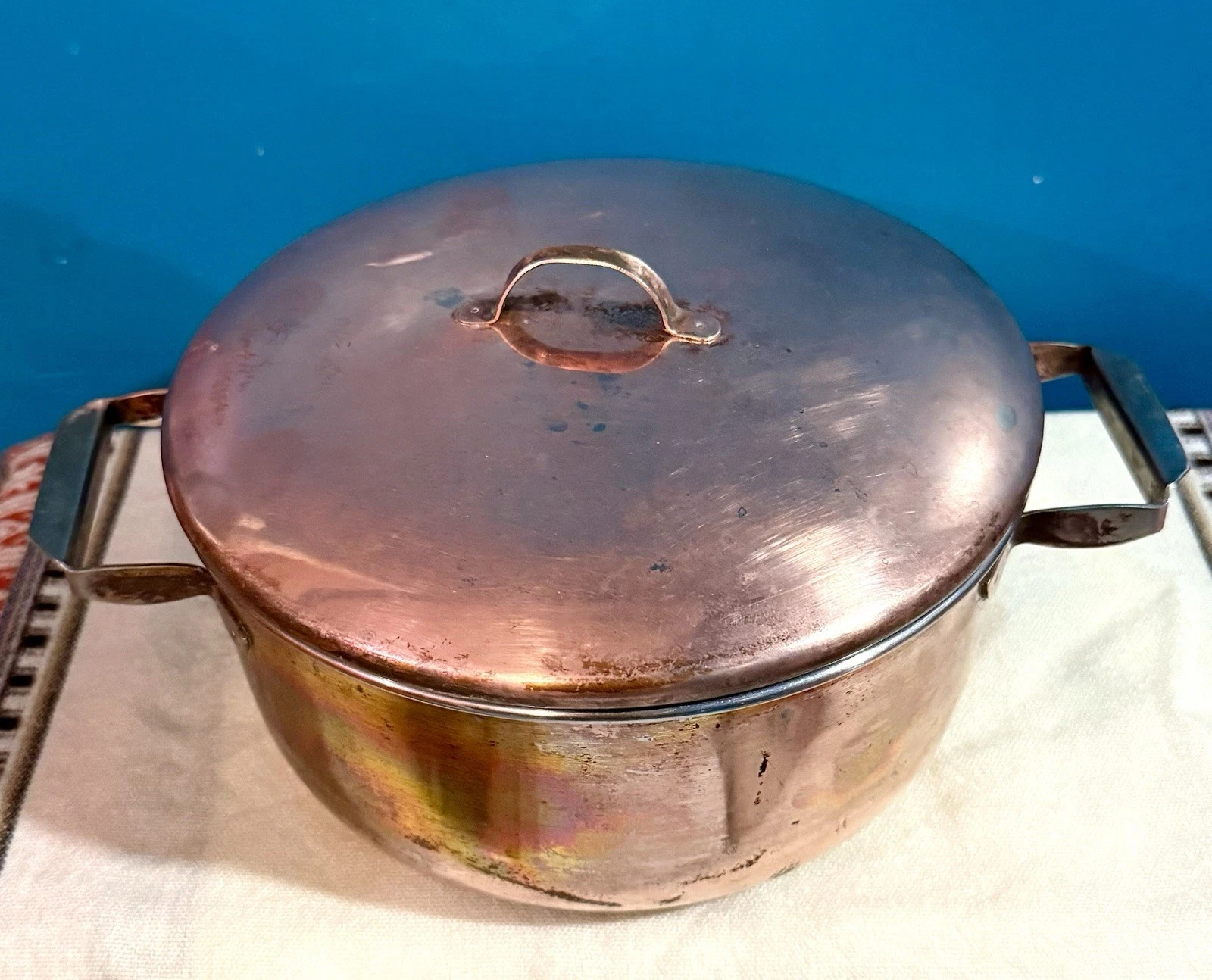 Vtg 80s Copper Bottom 3-Quart Stock Pot W/Lid / DavidCraft Korea
Opens in a new window or tab