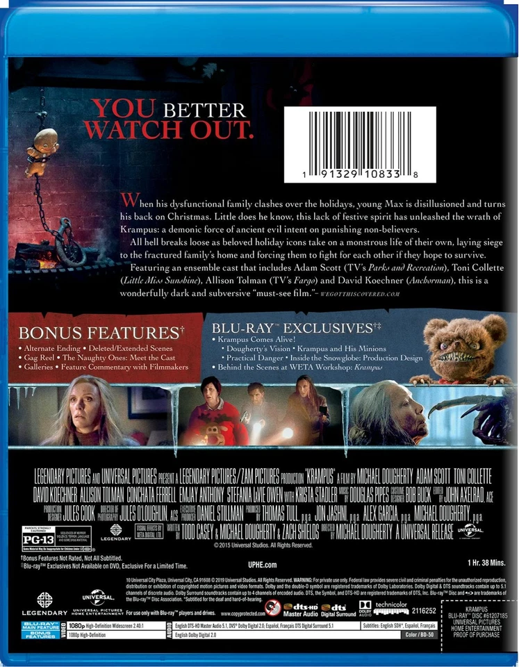 Krampus Blu-ray Toni Collette NEW - Imagem 3 de 3