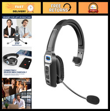 Wireless Bluetooth Headset V5.2 with AI Noise Canceling Microphone, On-Ear Desig