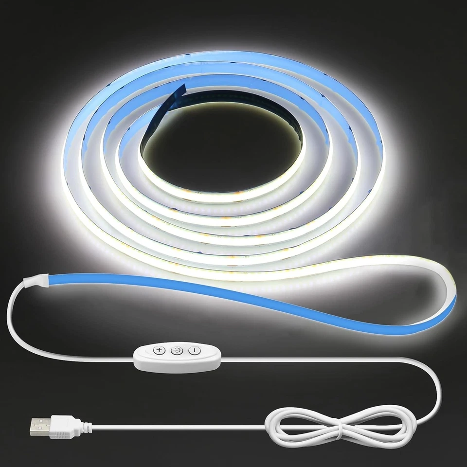 MARKENLOS Striscia LED 5V USB COB 480LED 8MM striscia luminosa striscia catena luminosa autoadesiva