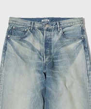AURALEE SELVEDGE Faded Indigo Heavy Denim Wide Pants 26 inch Used