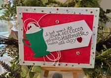 STAMPIN UP CARD KIT -I JUST WANT TO DRINK HOT COCOA AND CARD KIT MAKES 4 #XS-384