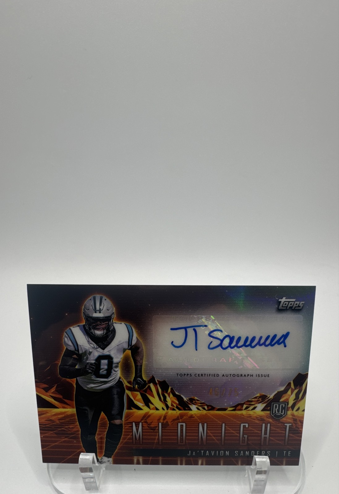 Ja'Tavion Sanders Topps Midnight Rookie Horizon Signatures #RHSJS Dusk