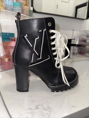Louis Vuitton Star Trail Line Boots Black Leather Size 39