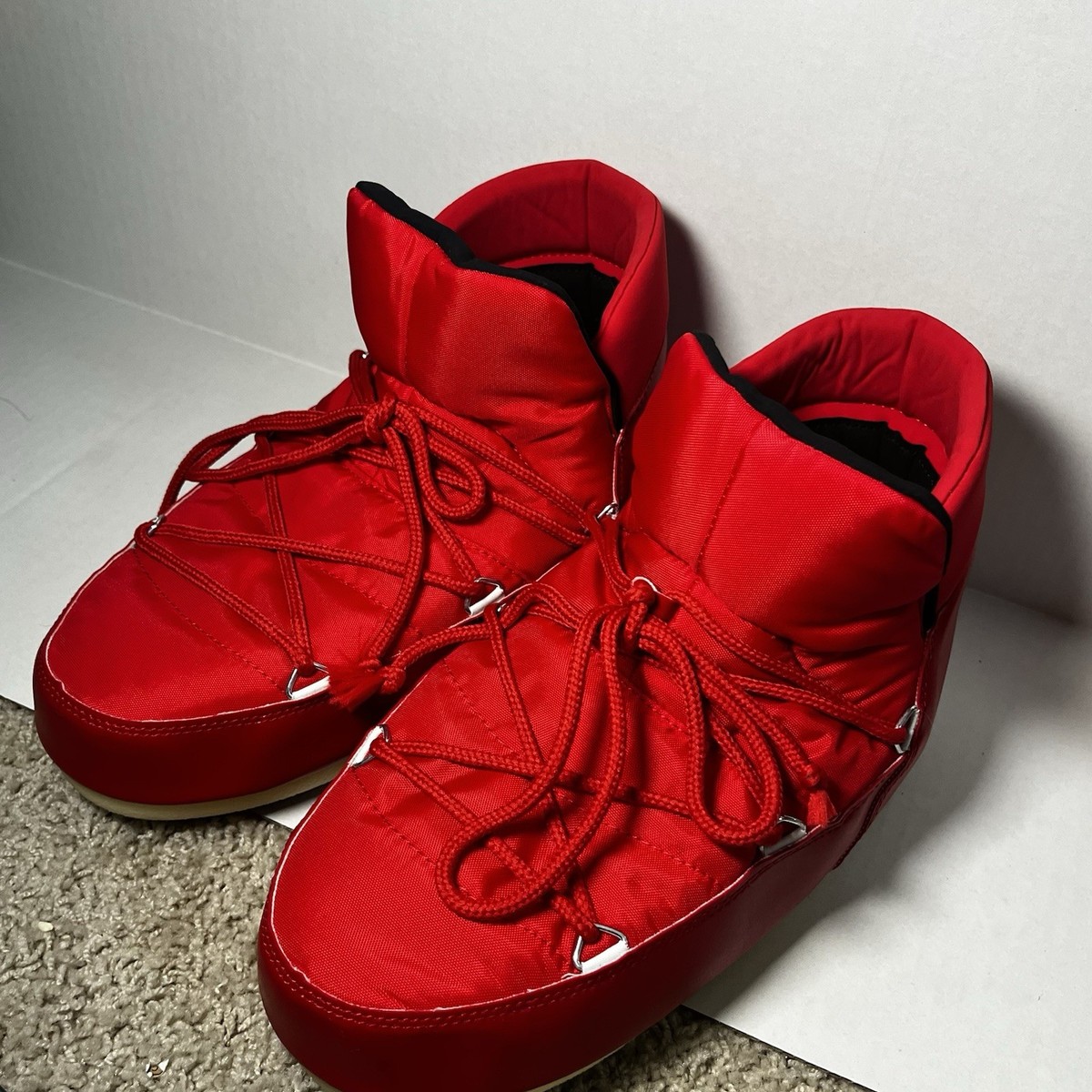 Moon Boot Unisex Icon Evolution Red Pump Full Moon Boots Size