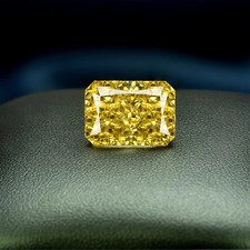54 Ct Yellow Color EGL Certified Natural Zircon Emerald Cut Loose Gemstone
