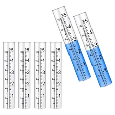 Xthrotsenk 6 Pack Plastic Rain Gauge Replacement Tubes 5" Capacity Outdoor Ra...