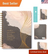 Beautifully Crafted College Ruled Spiral Notebook - 7" x 9.25", Great Gift
