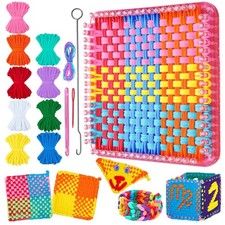 Upgraded Weaving Loom Kit Potholder Activity Beginners 252 Craft Loops
