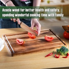 Acacia Wood Chopping / Serving Board with Juice Groove 40 x30 x 1.8cm