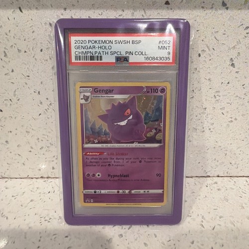 2020 POKEMON SWSH BLACK STAR PROMO #052 GENGAR-HOLO PSA 9