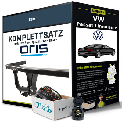 Für VW Passat Limousine B8 Typ 3G2 Anhängerkupplung starr +eSatz 7pol 14- NEU
