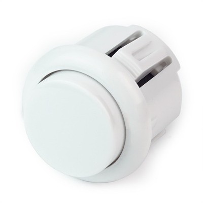 Mini Arcade Button, 24mm - Farbe: weiß, Drucktaster, High Quality Microschalter