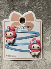 Hello Cat Kitty Friends My Melody No Slip HAIR CLIP BARRETTE SET Hair Accessory