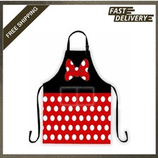 Cartoon Mouse Apron, Polka Dots Cooking Kitchen Apron for Girls Women