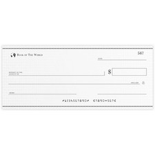 Reusable Big Check for Presentation, Large Oversized Dry Erase Plaque, 30 x 16"