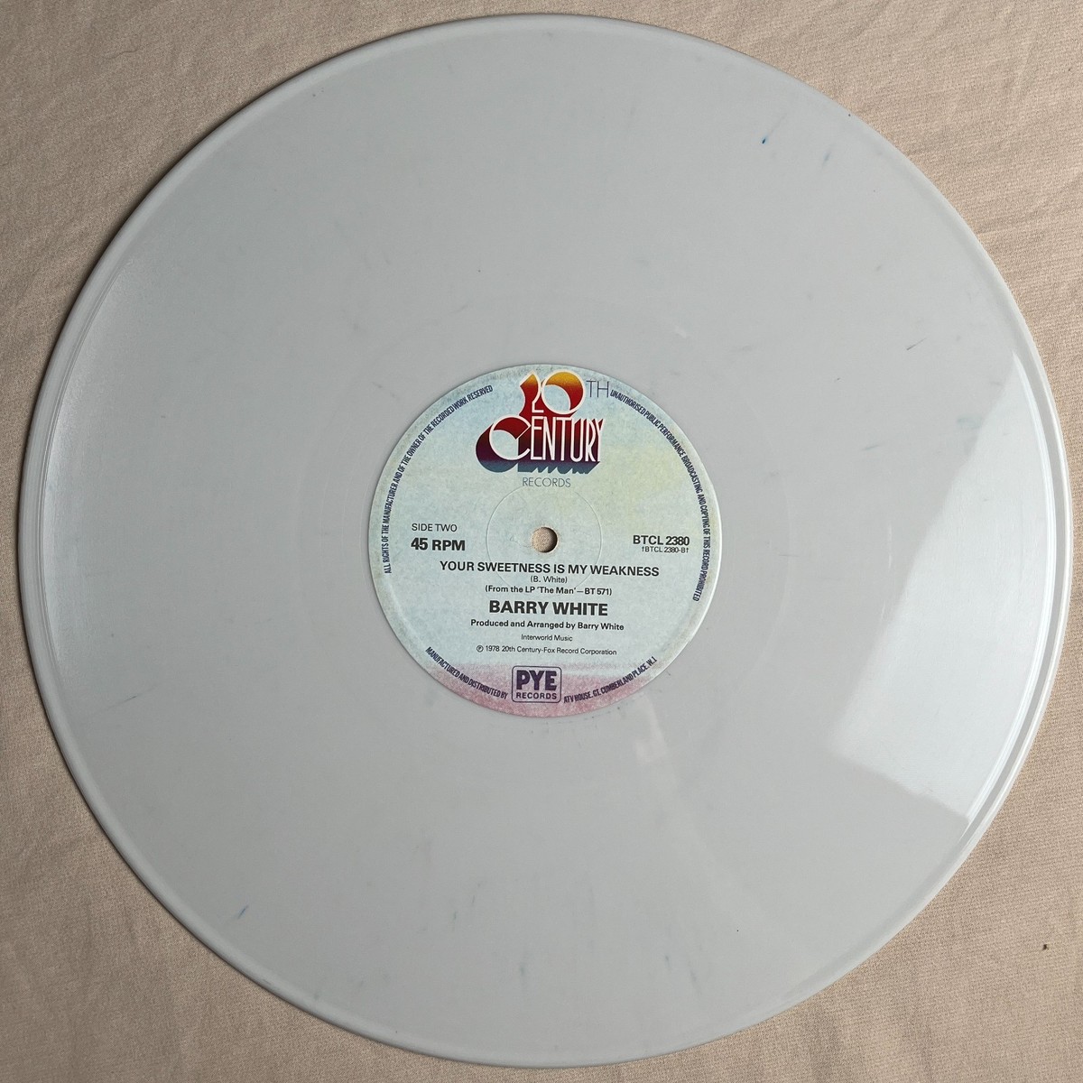 BARRY WHITE Just The Way You Are 1978 Maxi-Single 20th Century