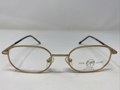New Globe M900 SATIN GOLD 46-19-140 Metal Full Rim Eyeglasses Frame KD64