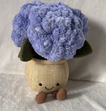 JELLYCAT Amuseables Hydrangea DUST BAG Purple Plush Flower Toy Authentic