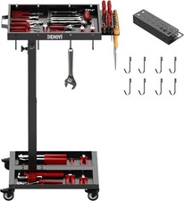 Adjustable Height Metal Tool Cart With Wheels Heavy Duty Rolling Mechanic Tool